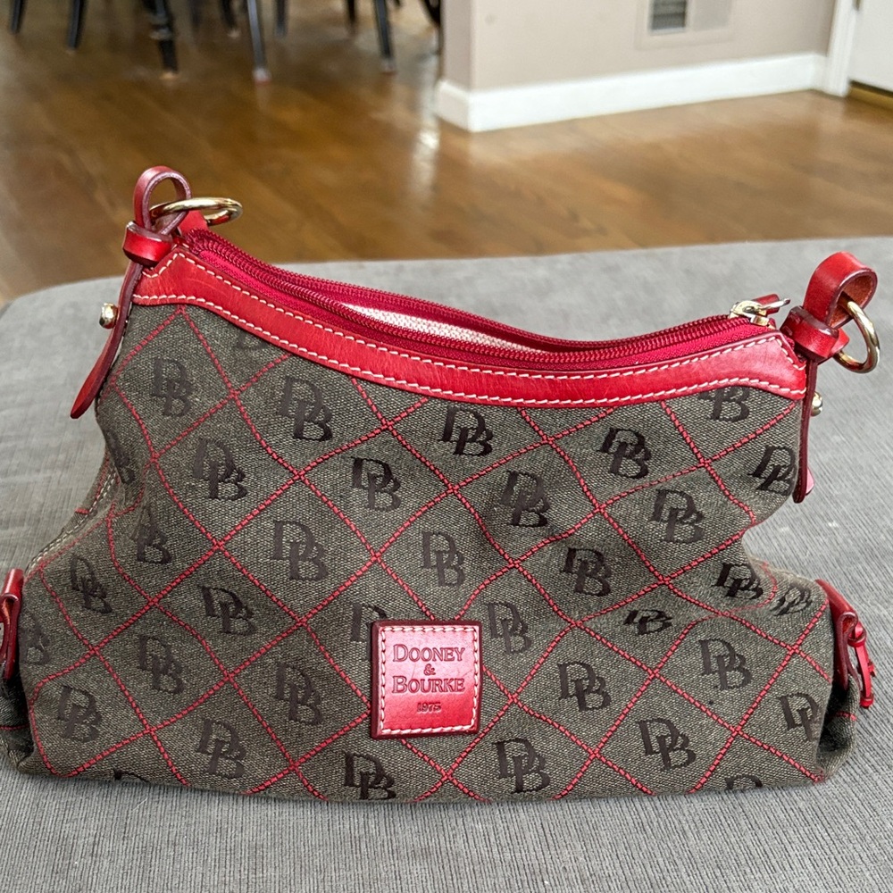Dooney & Bourke Red and Gray Shoulder Bag